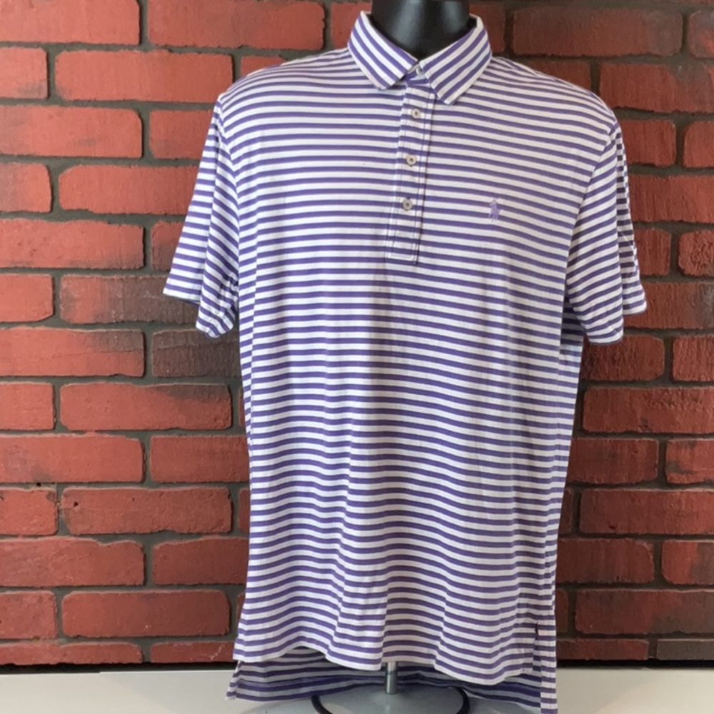 Polo Golf Ralph Lauren Men's Medium Purple‎ Striped Lisle Polo – Classic Golf